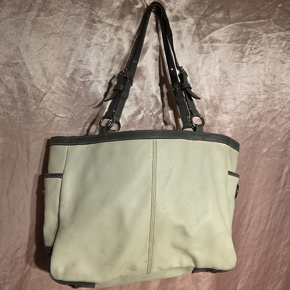 Coach Cream and Gray Women's Bag - Picture 3 of 6